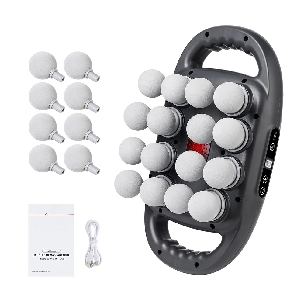 8/16 Heads Body Massage Gun High-Frequency Vibration Fascia Gun Back Waist Massager Neck Shoulder Massager Muscle masajeador