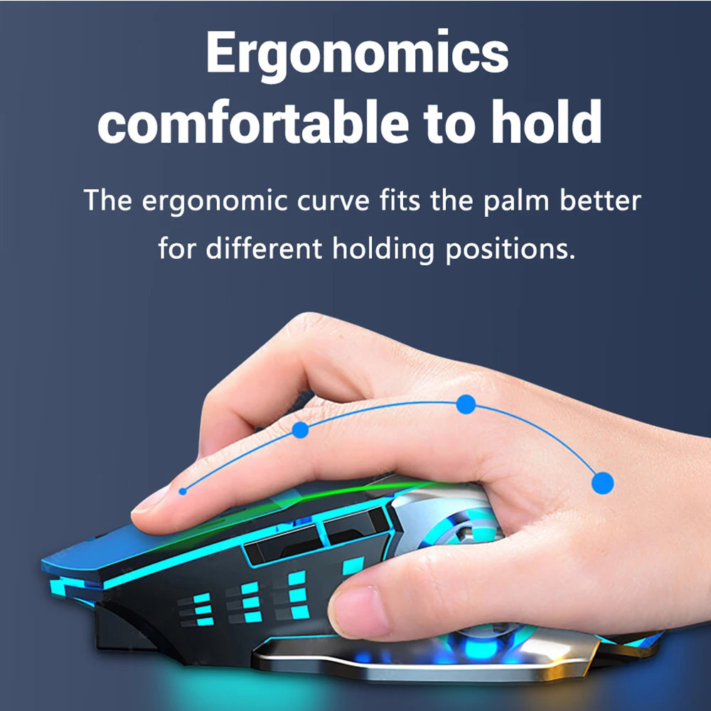 Bluetooth 5.2 Mouse 2.4G Wireless Mouse Rechargeable Mouse Dual Mode Gaming Mouse 3600 DPI Mice For Laptop Computer Accessories