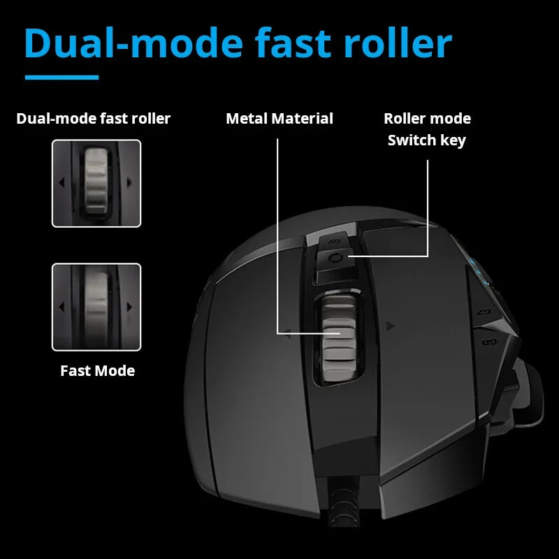 Logitech G502 HERO Cable Game Mouse E-Sports Eating Chicken Mechanical Mouse RGB Light Can Be Balanced To Eat Chicken Macro Prog