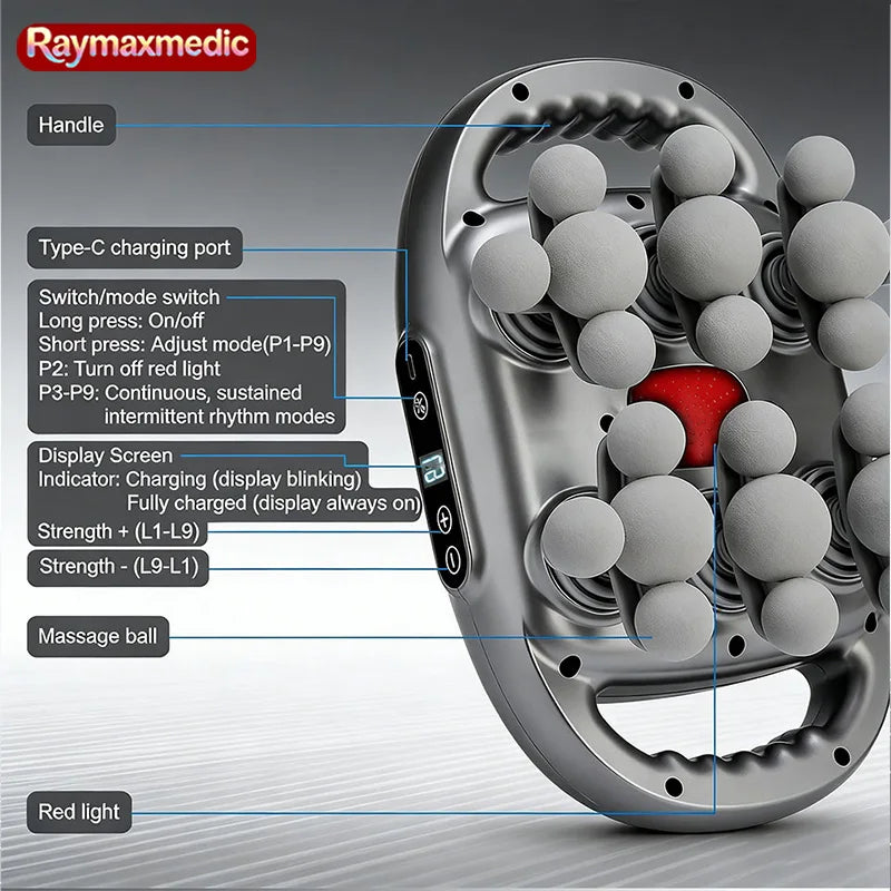 Raymax 22-Head Fascia Gun High-Frequency Vibration Body Massage Gun Back and Waist Neck Shoulder Massager Muscle masajeador